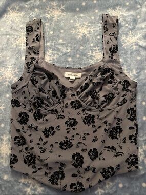 Stitch and Pine floral corset Style crop top